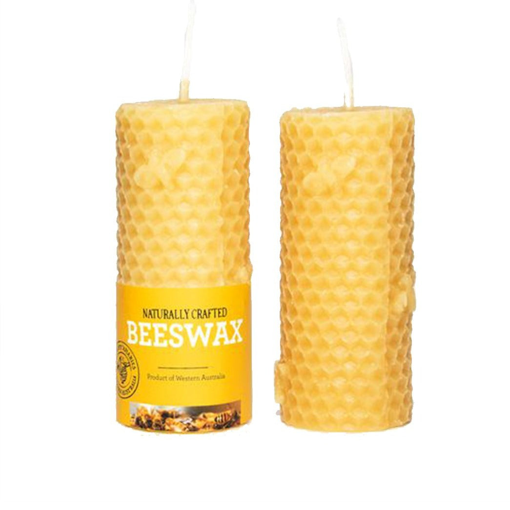 Pure Beeswax Candles ~ tall hexagonal