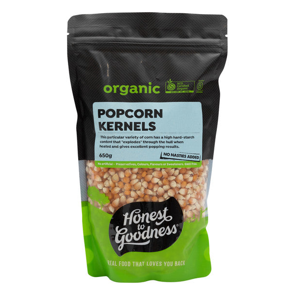 Organic Popcorn Kernels 650g