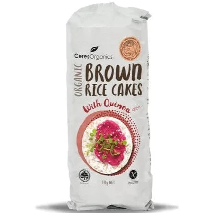 Ceres Organics Brown Rice Cakes With Quinoa GF ~ 110g