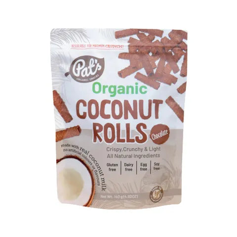 Pat's Organic Coconut Rolls GF (Chocolate) ~ 140g