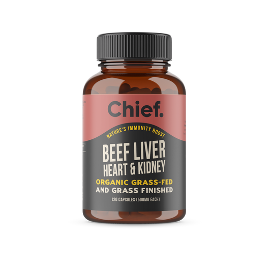 Organic Beef Liver, Heart & Kidney Immunity Boost ~ 120 Capsules