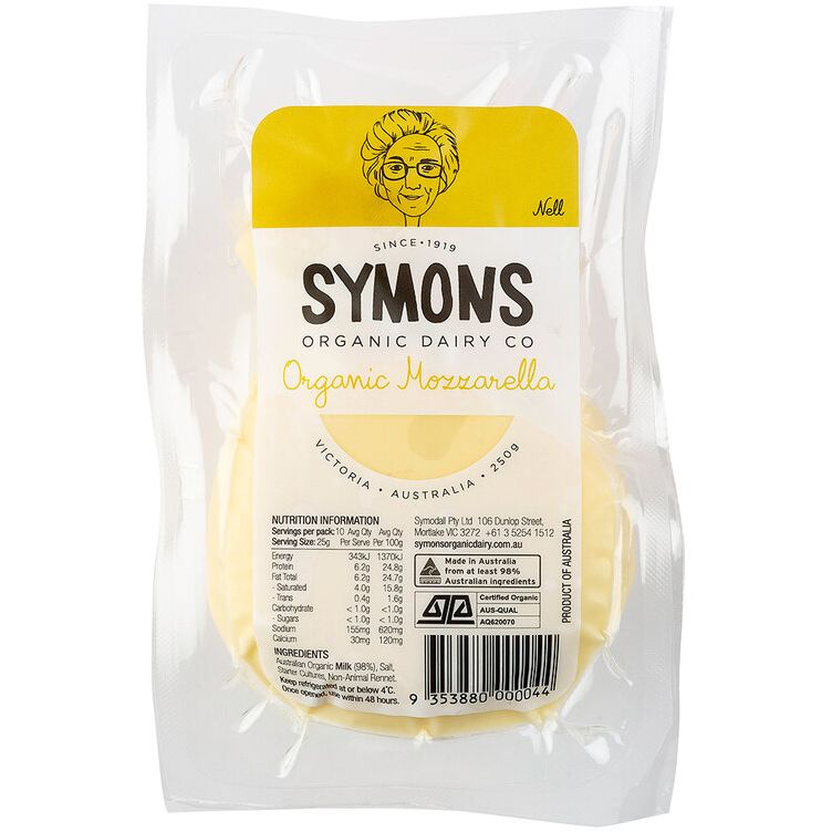 Symons Organic Dairy Co Fresh Mozzarella ~ 250g